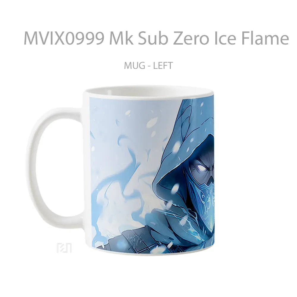 Mug Mk Sub Zero Ice Flame Koleksi Mug Gamer - All-side / Desain