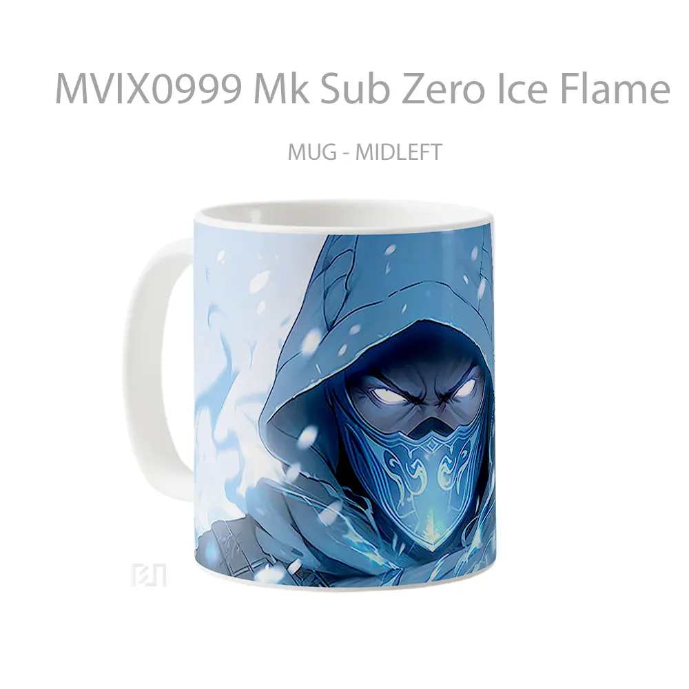 Mug Mk Sub Zero Ice Flame Koleksi Mug Gamer - All-side / Desain