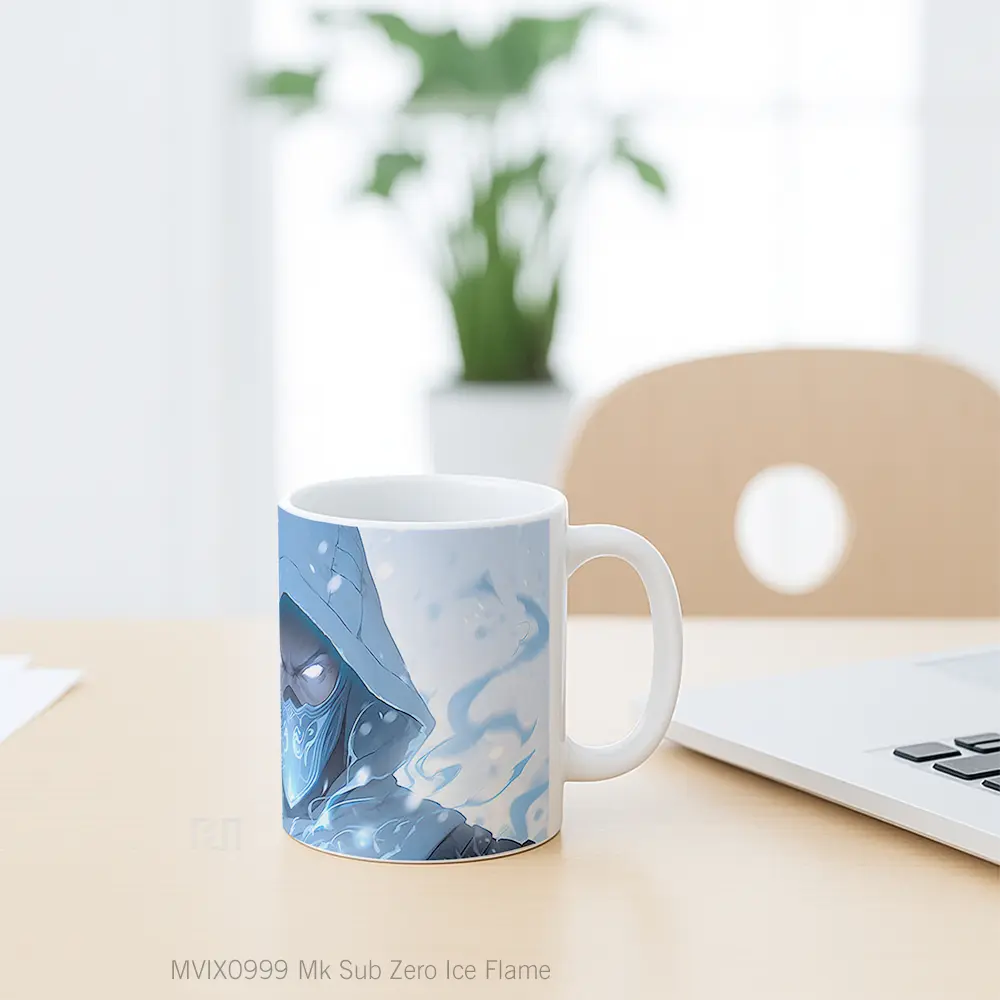 Mug Mk Sub Zero Ice Flame Koleksi Mug Gamer - All-side / Desain