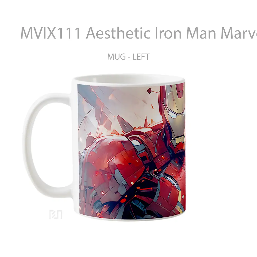 Mug Aesthetic Iron Man Marvel Gelas Keramik Koleksi Superhero - All-side / Desain