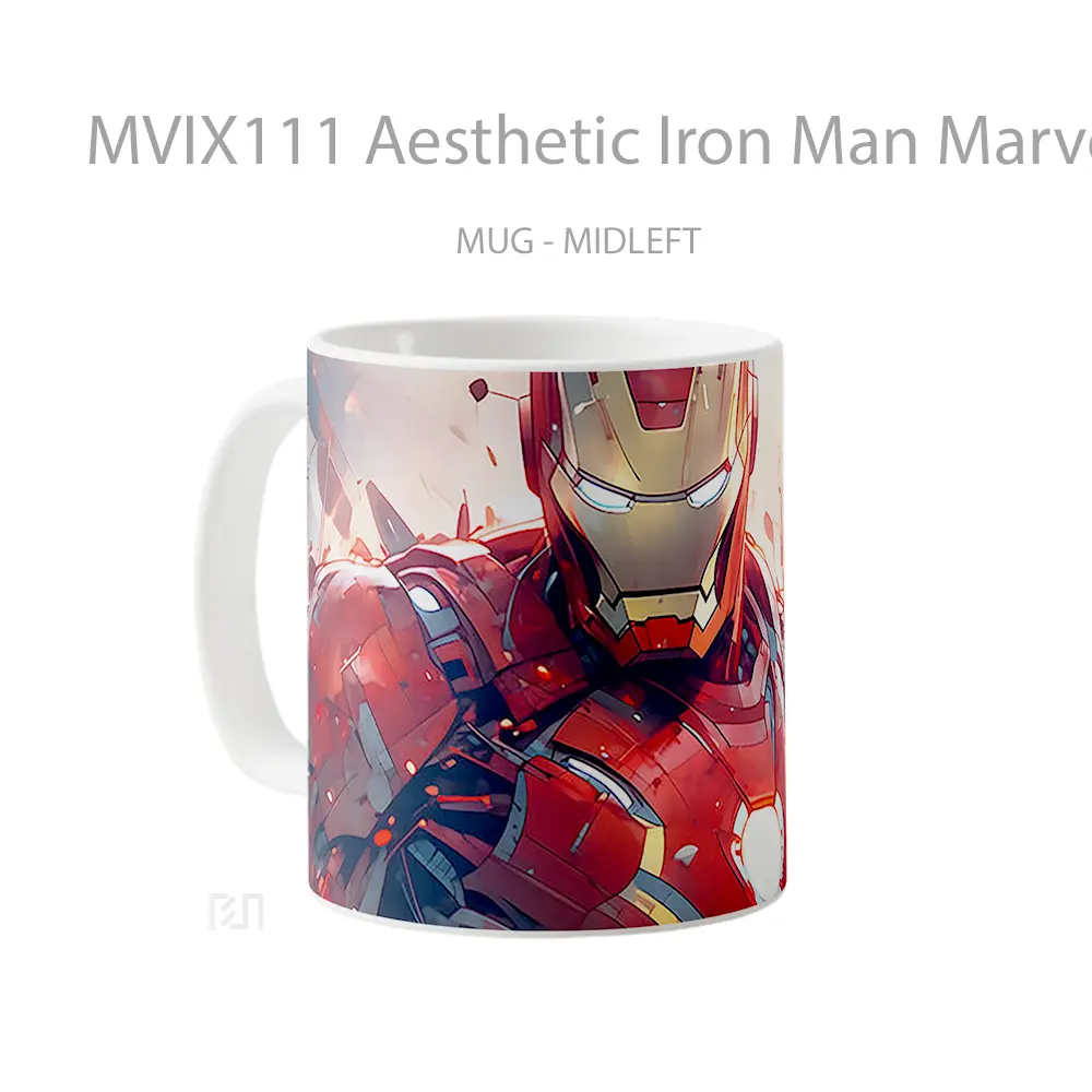 Mug Aesthetic Iron Man Marvel Gelas Keramik Koleksi Superhero - All-side / Desain