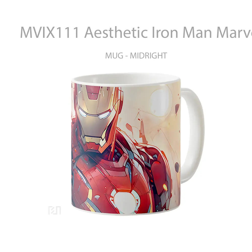 Mug Aesthetic Iron Man Marvel Gelas Keramik Koleksi Superhero - All-side / Desain