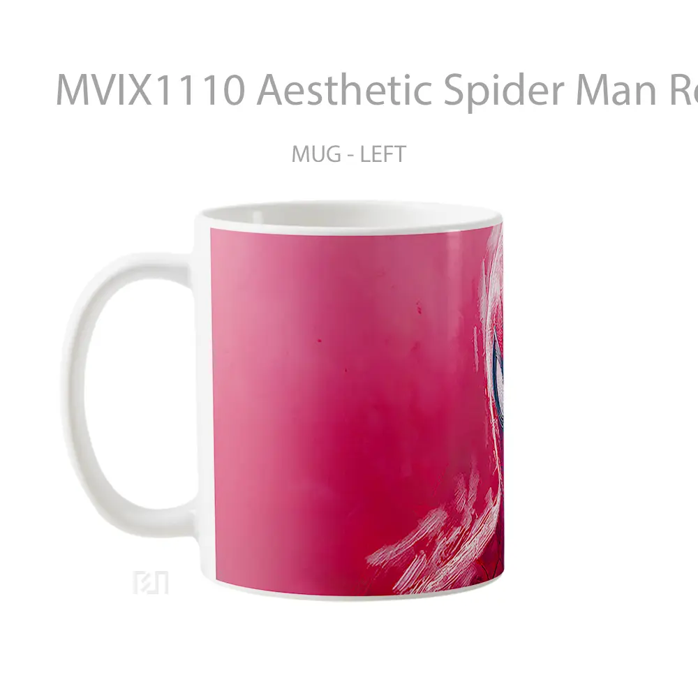 Mug Aesthetic Spider Man Red Art Mug Aesthetic Koleksi Spesial - All-side / Desain