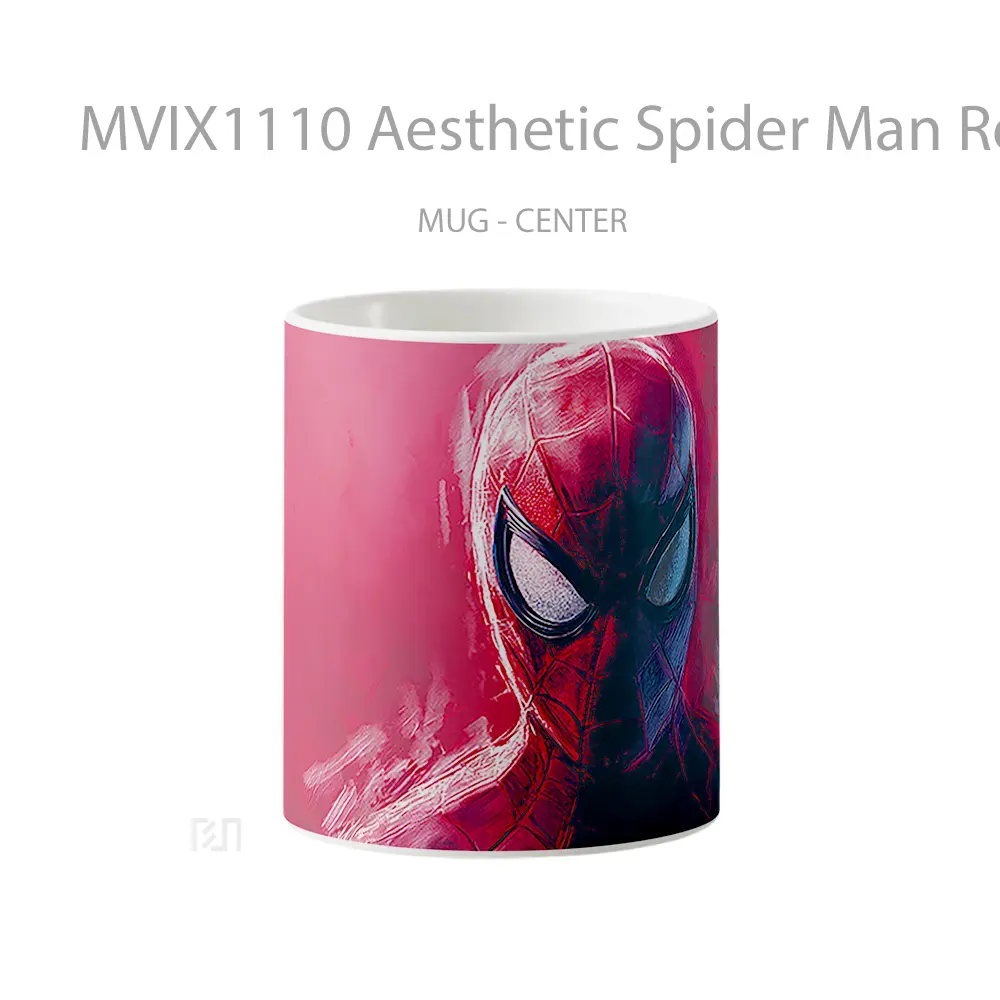 Mug Aesthetic Spider Man Red Art Mug Aesthetic Koleksi Spesial