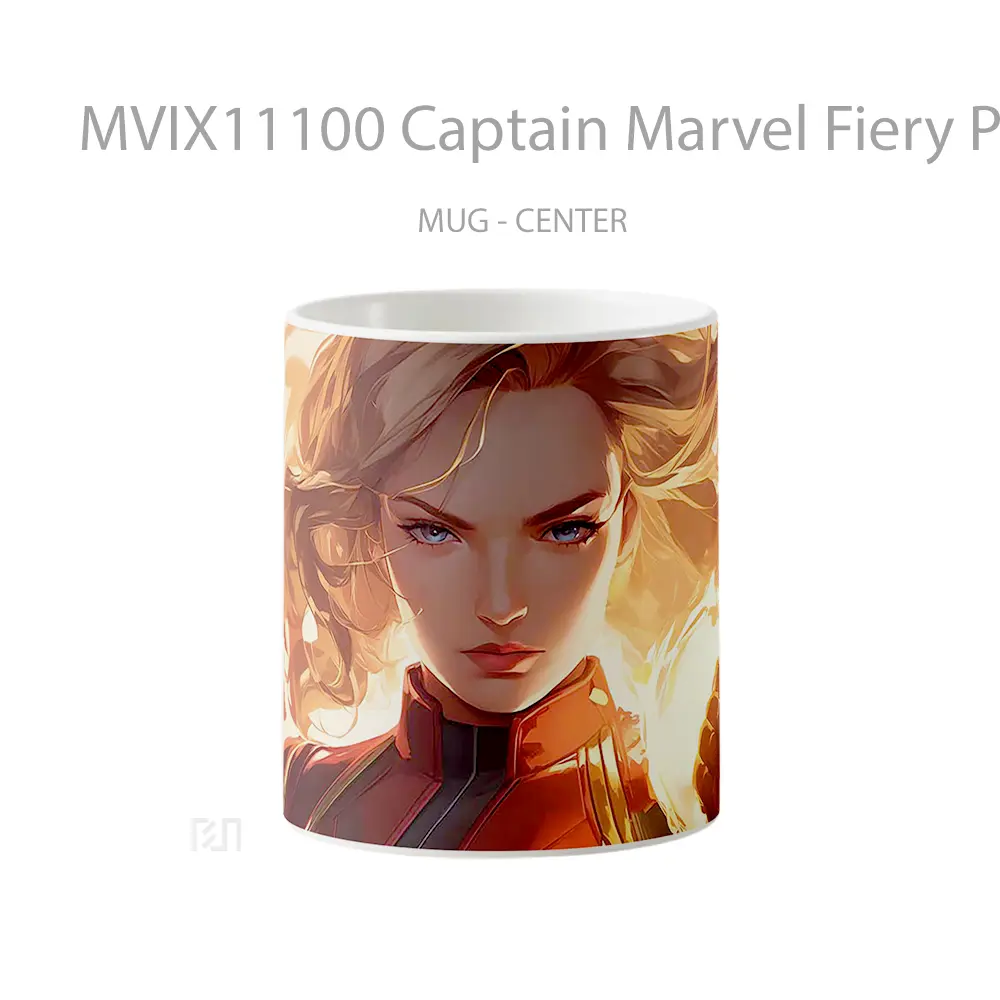 Mug Captain Marvel Fiery Power Merchandise Karakter Ikonik