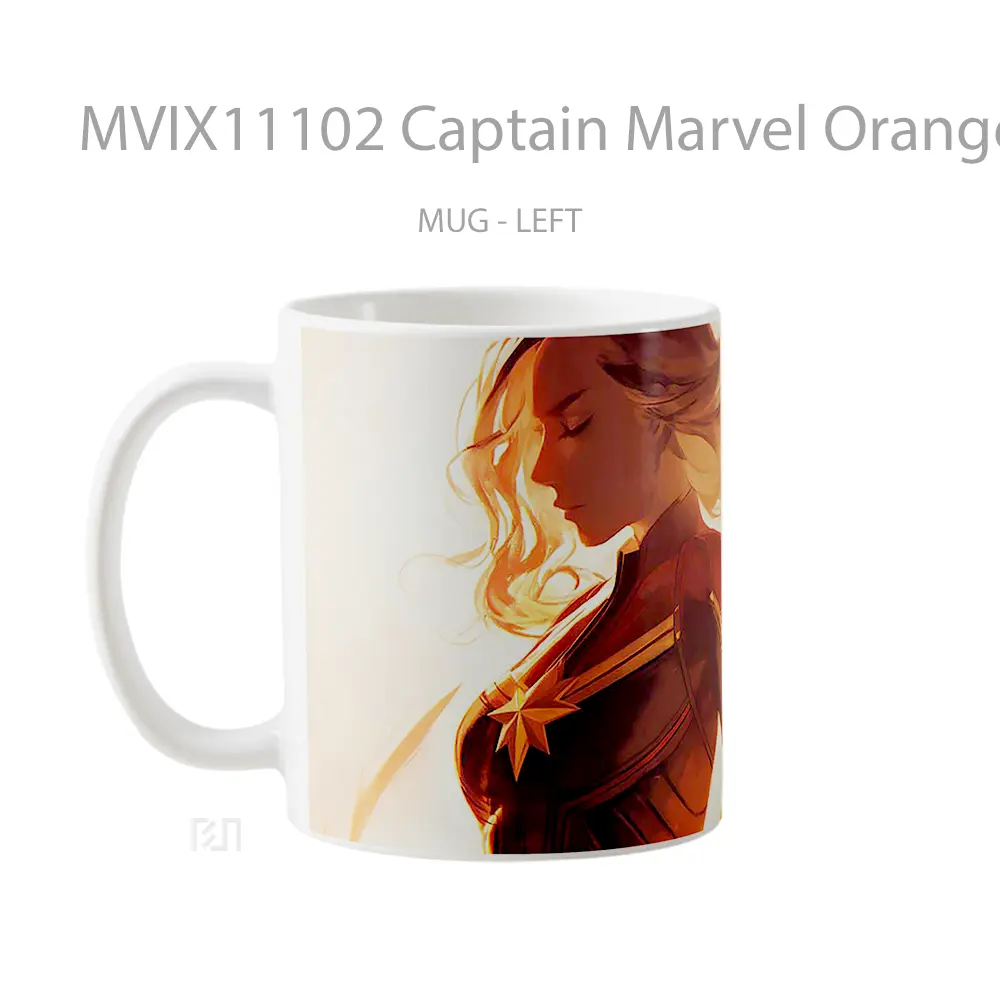 Mug Captain Marvel Orange Glow Merchandise Karakter Ikonik - All-side / Desain
