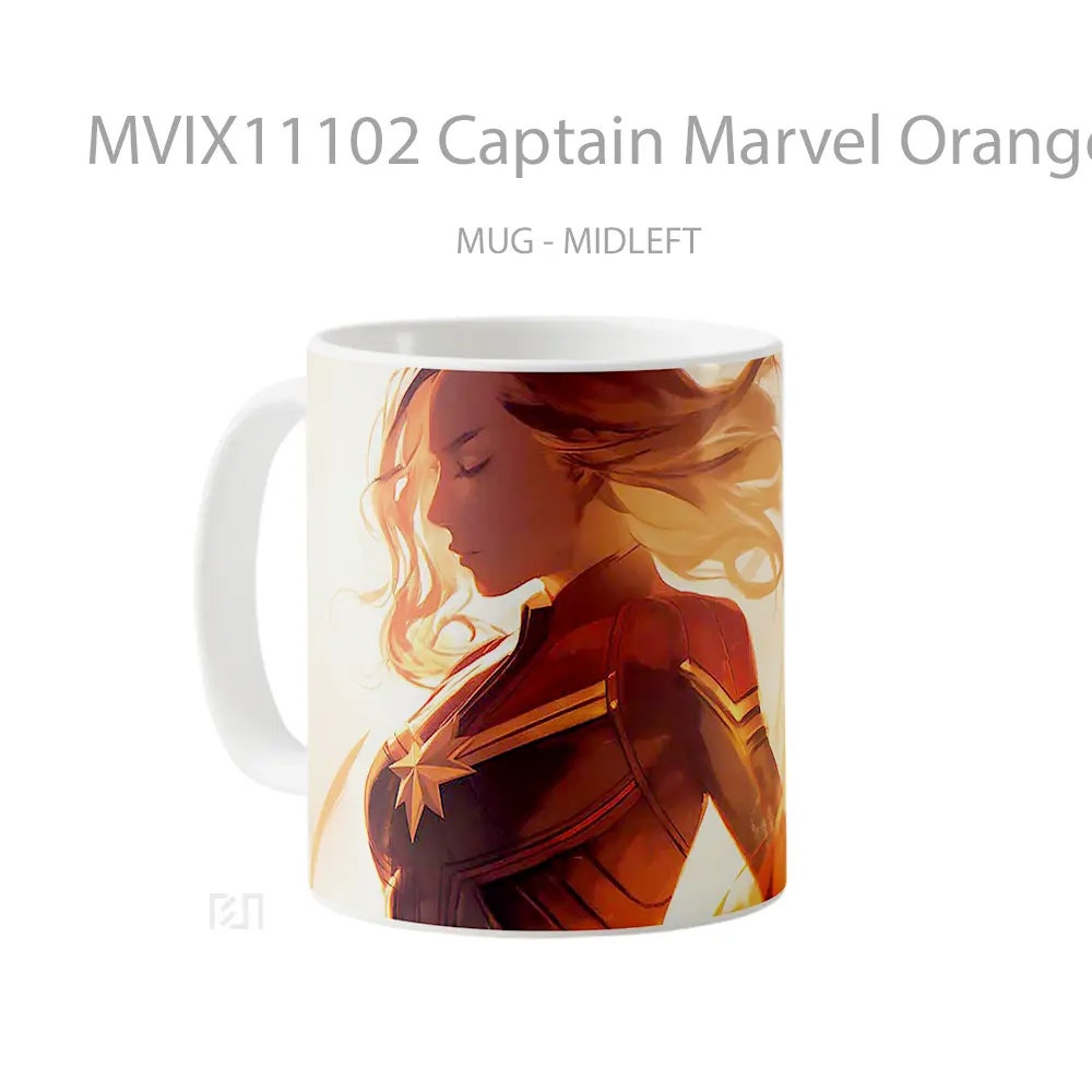Mug Captain Marvel Orange Glow Merchandise Karakter Ikonik - All-side / Desain