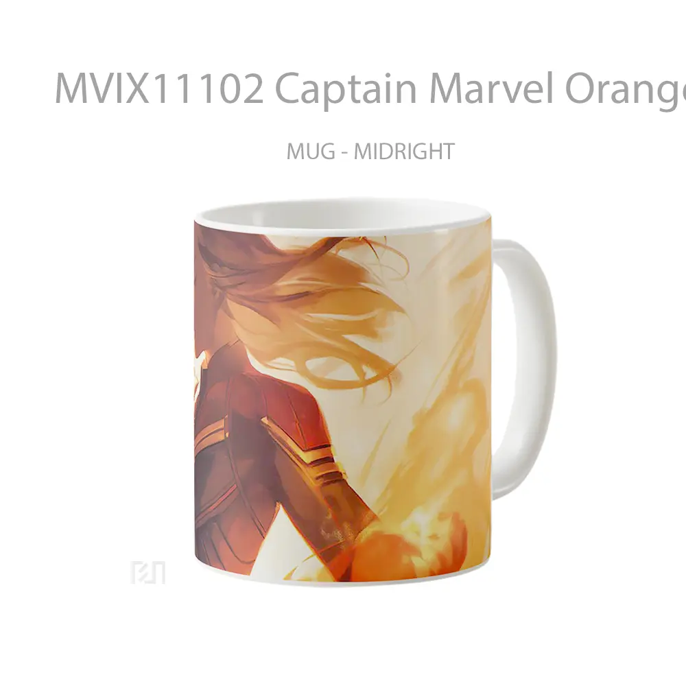 Mug Captain Marvel Orange Glow Merchandise Karakter Ikonik - All-side / Desain