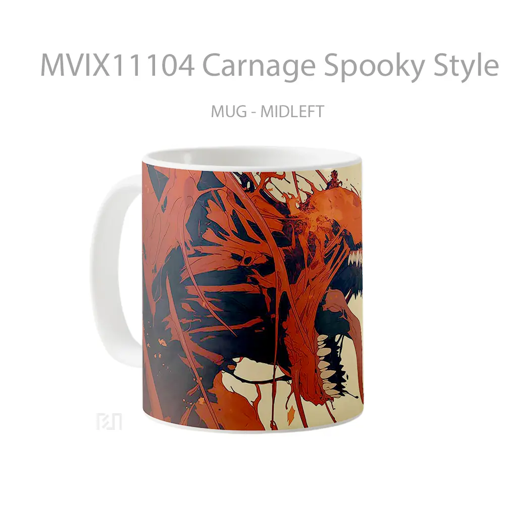 Mug Carnage Spooky Style Hadiah Lucu dan Menarik - All-side / Desain
