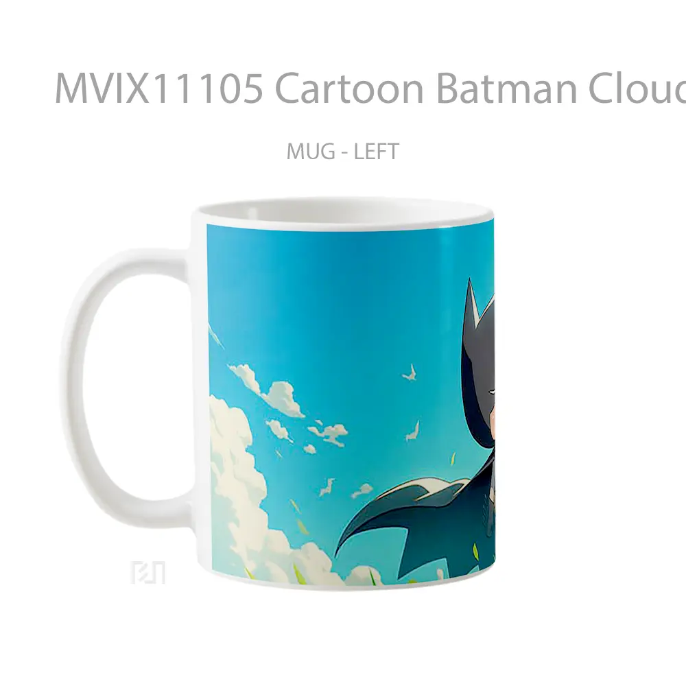 Mug Cartoon Batman Clouds Merchandise Karakter Ikonik - All-side / Desain