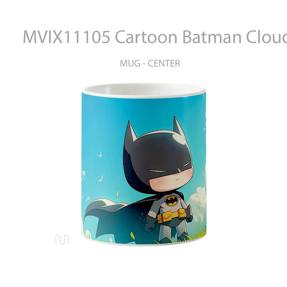 Mug Cartoon Batman Clouds Merchandise Karakter Ikonik