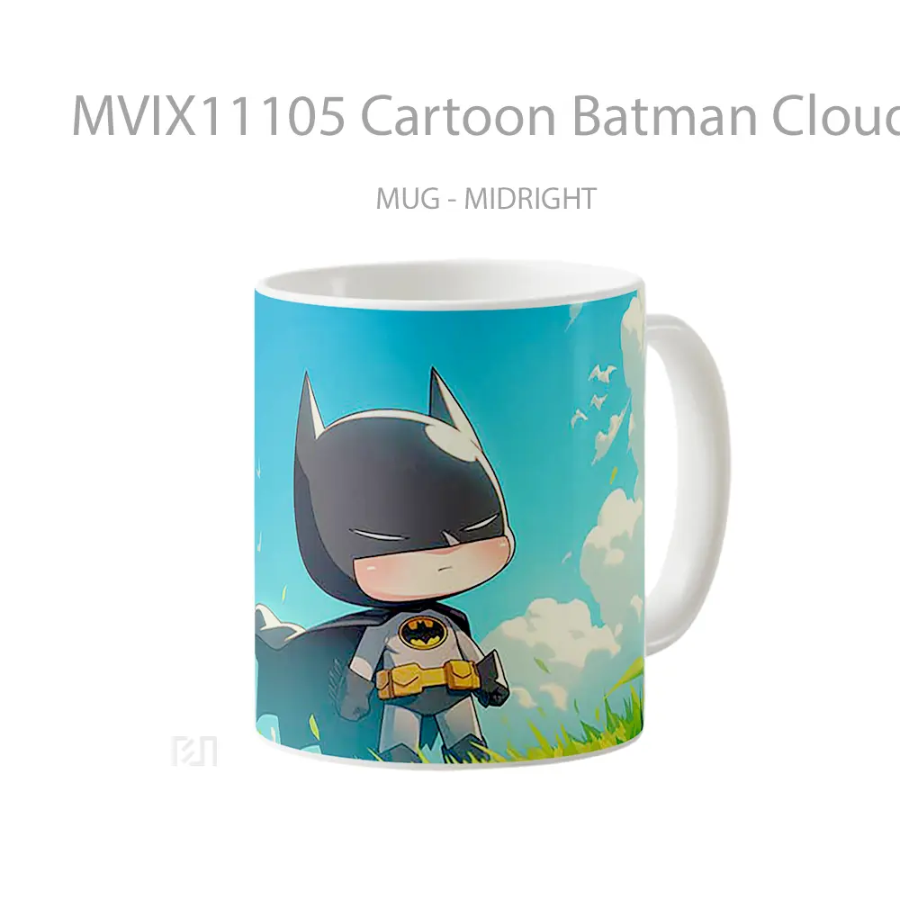Mug Cartoon Batman Clouds Merchandise Karakter Ikonik - All-side / Desain