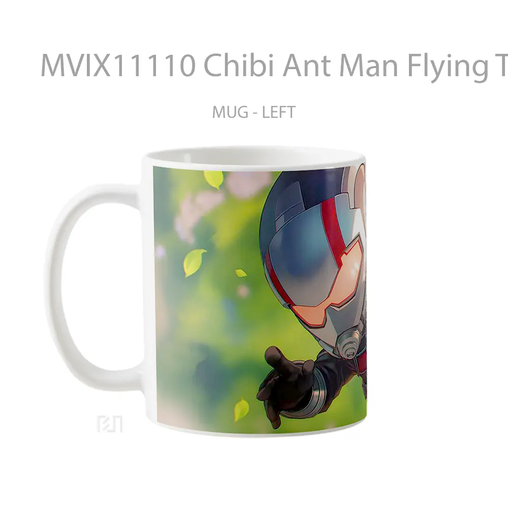 Mug Chibi Ant Man Flying Through Leaves Gelas Keramik Desain Unik - All-side / Desain