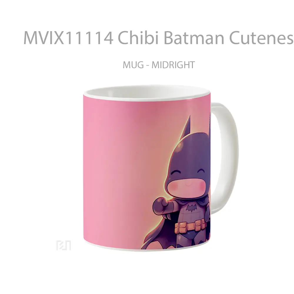 Mug Chibi Batman Cuteness Hadiah Spesial Fans Superhero - All-side / Desain