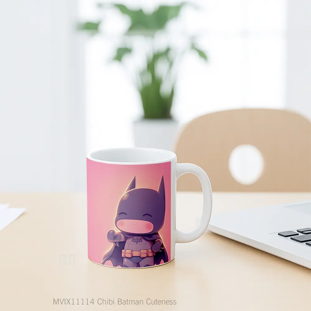 Mug Chibi Batman Cuteness Hadiah Spesial Fans Superhero - All-side / Desain