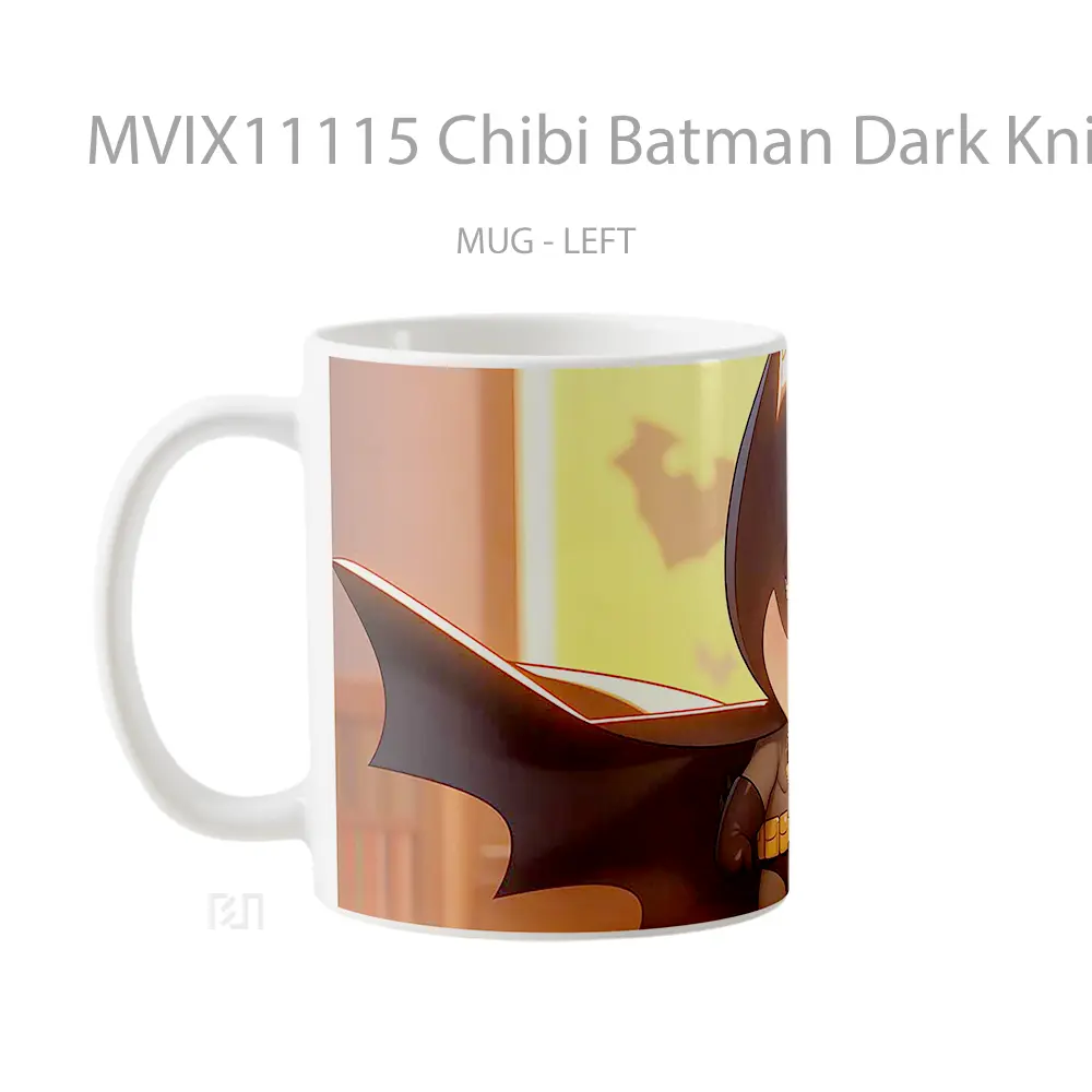 Mug Chibi Batman Dark Knight Cute Merchandise Karakter Ikonik - All-side / Desain