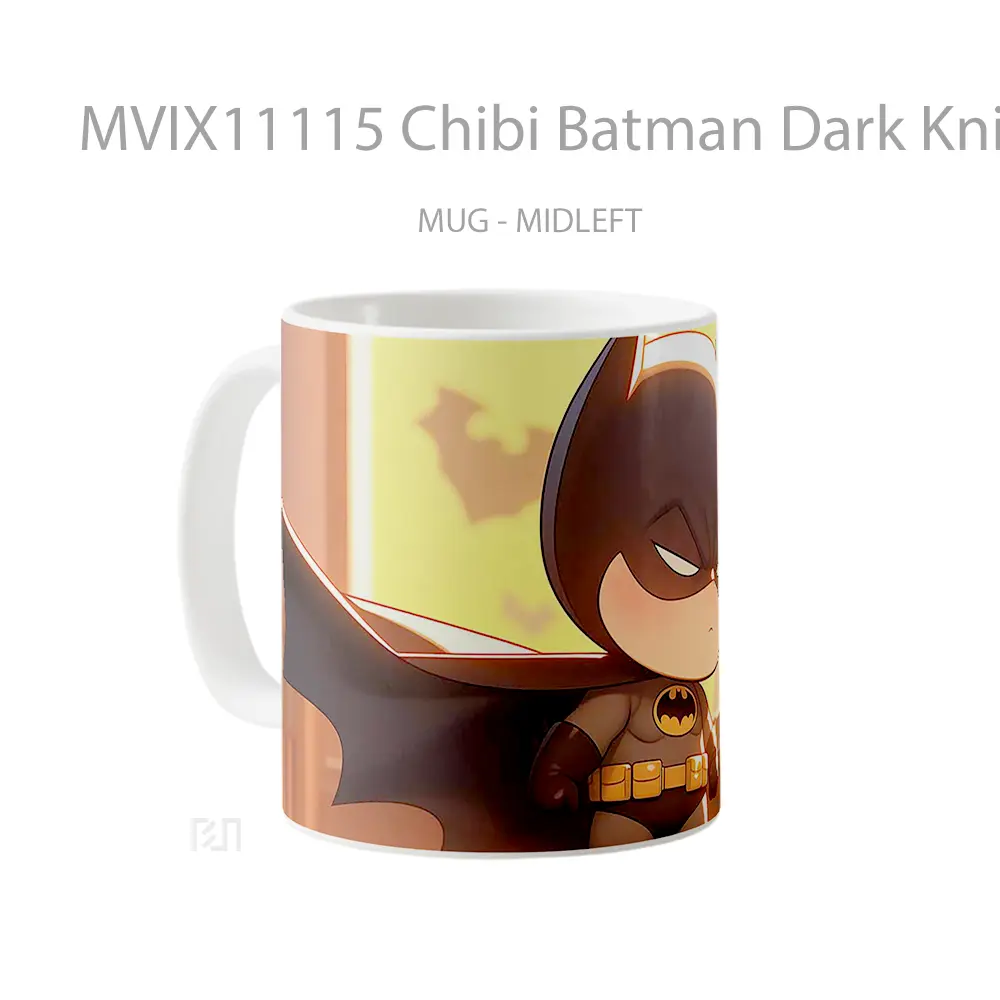 Mug Chibi Batman Dark Knight Cute Merchandise Karakter Ikonik - All-side / Desain