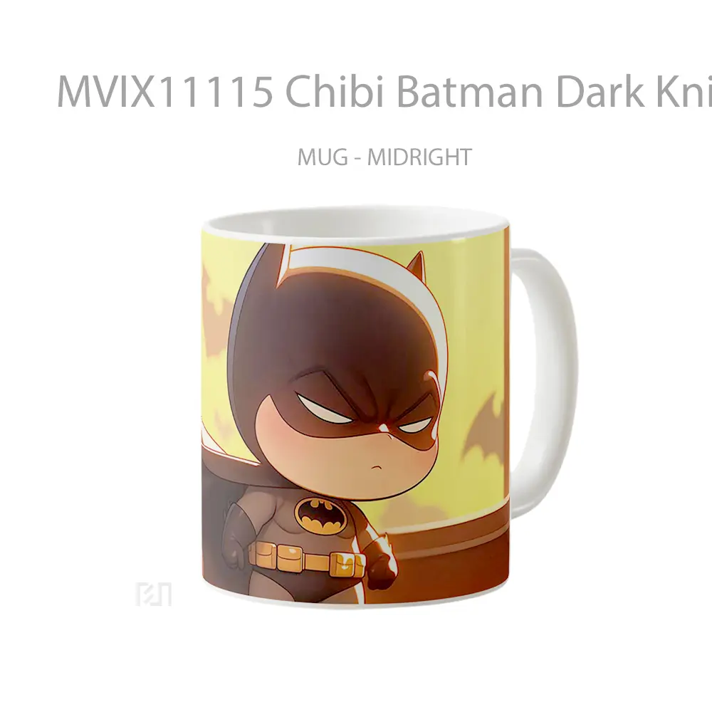 Mug Chibi Batman Dark Knight Cute Merchandise Karakter Ikonik - All-side / Desain
