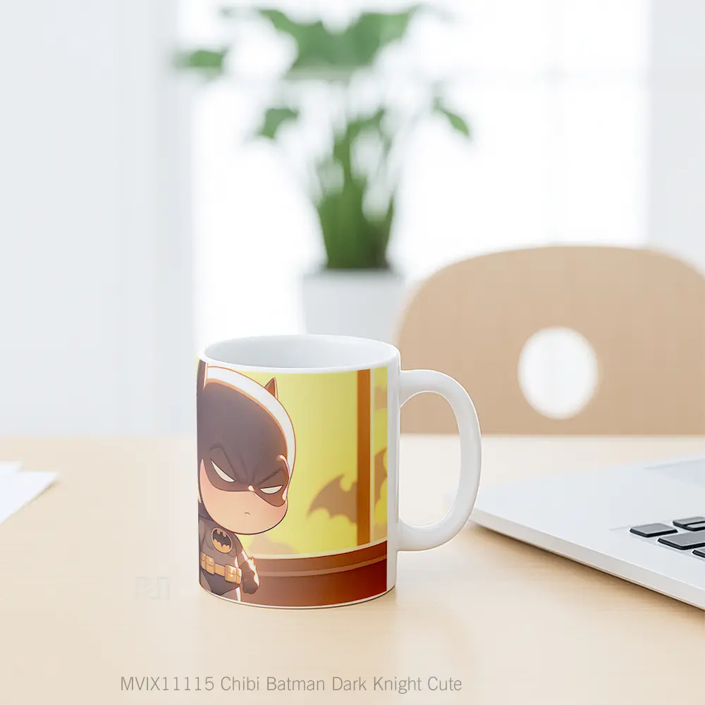 Mug Chibi Batman Dark Knight Cute Merchandise Karakter Ikonik - All-side / Desain