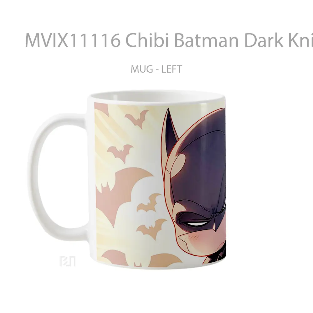 Mug Chibi Batman Dark Knight Merchandise Karakter Ikonik - All-side / Desain