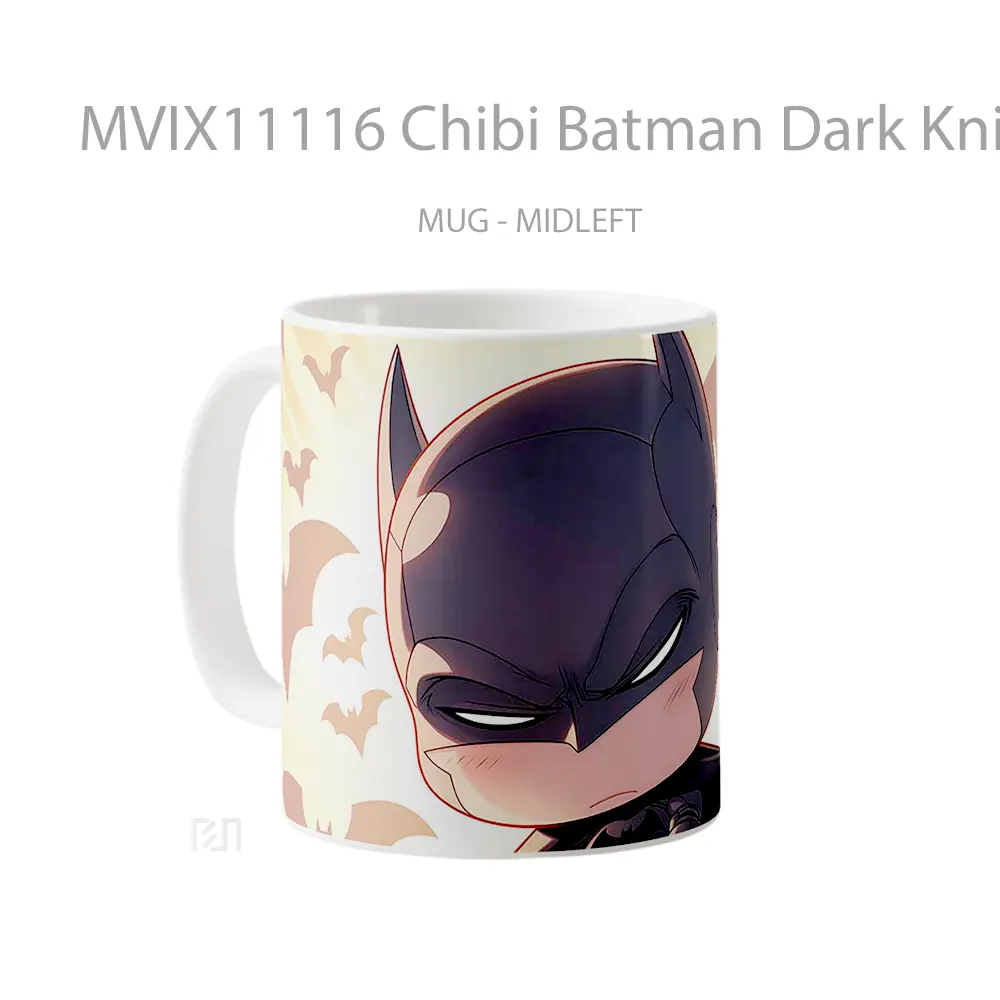 Mug Chibi Batman Dark Knight Merchandise Karakter Ikonik - All-side / Desain