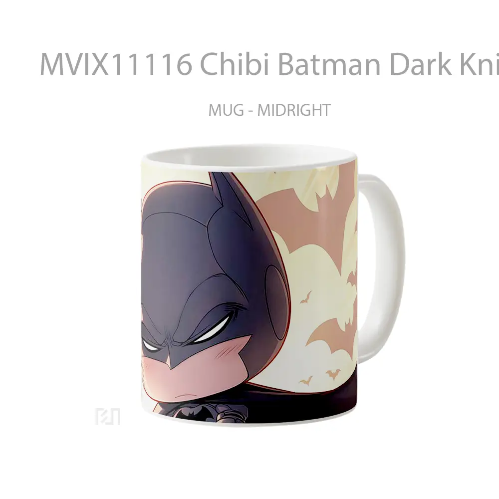 Mug Chibi Batman Dark Knight Merchandise Karakter Ikonik - All-side / Desain