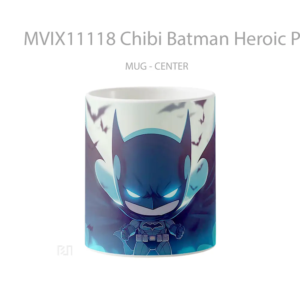 Mug Chibi Batman Heroic Pose Gelas Keramik Koleksi Anime