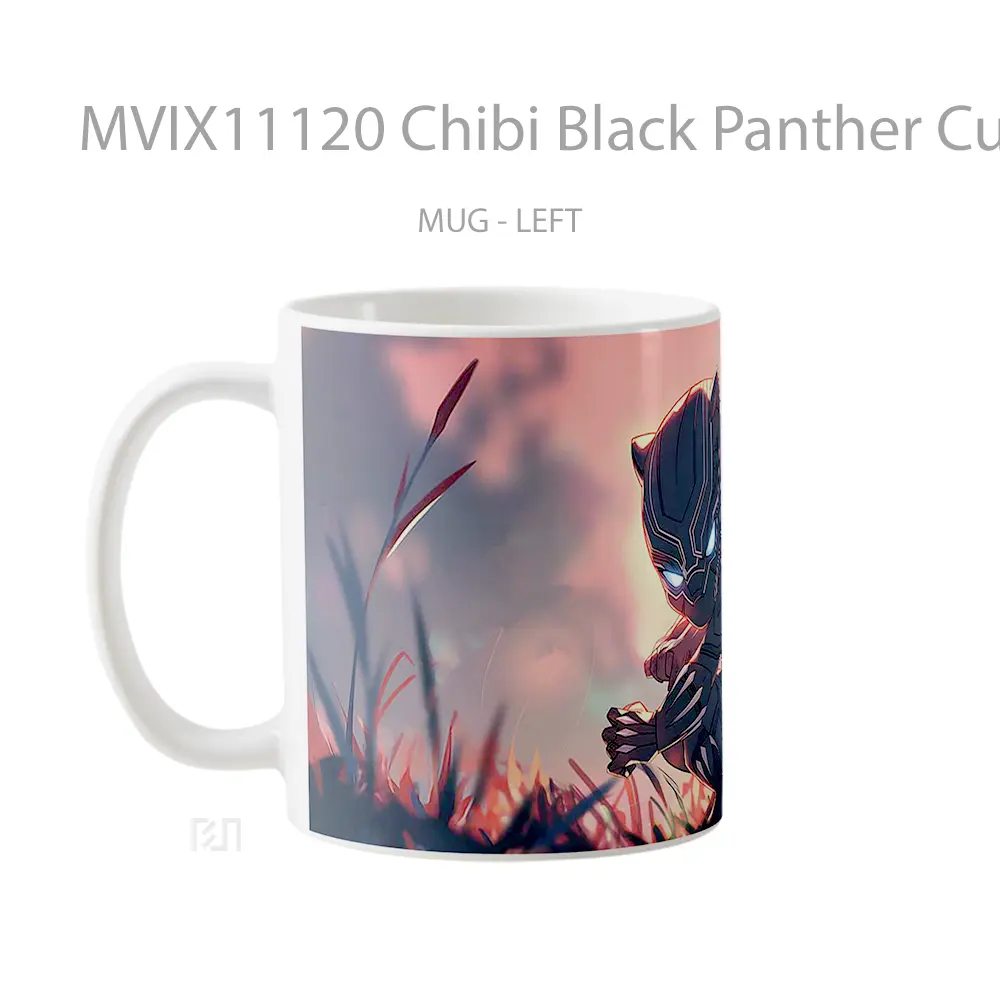 Mug Chibi Black Panther Cute Marvel Koleksi Mug Film dan Komik - All-side / Desain