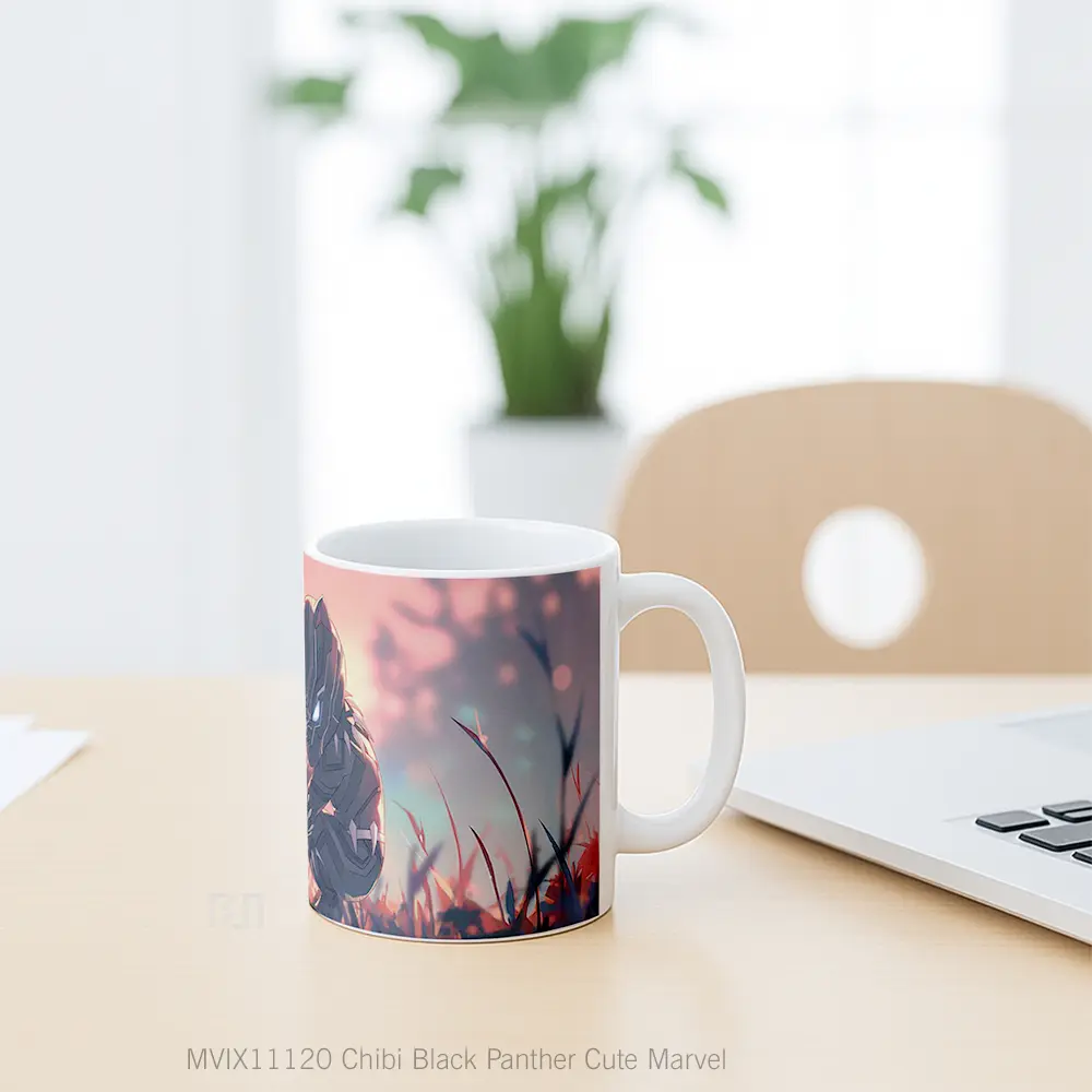 Mug Chibi Black Panther Cute Marvel Koleksi Mug Film dan Komik - All-side / Desain