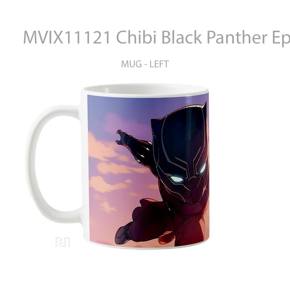 Mug Chibi Black Panther Epic Jump Mug Aesthetic Koleksi Spesial - All-side / Desain