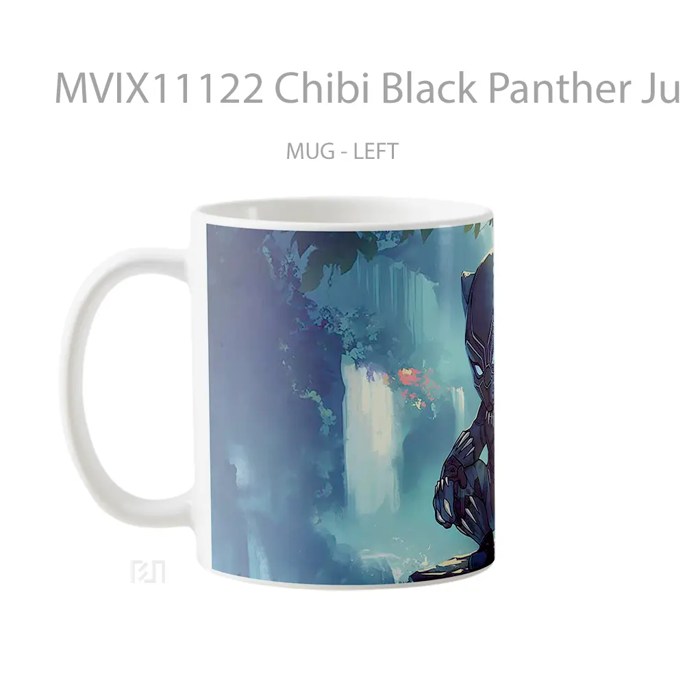 Mug Chibi Black Panther Jungle Koleksi Mug Limited Edition - All-side / Desain