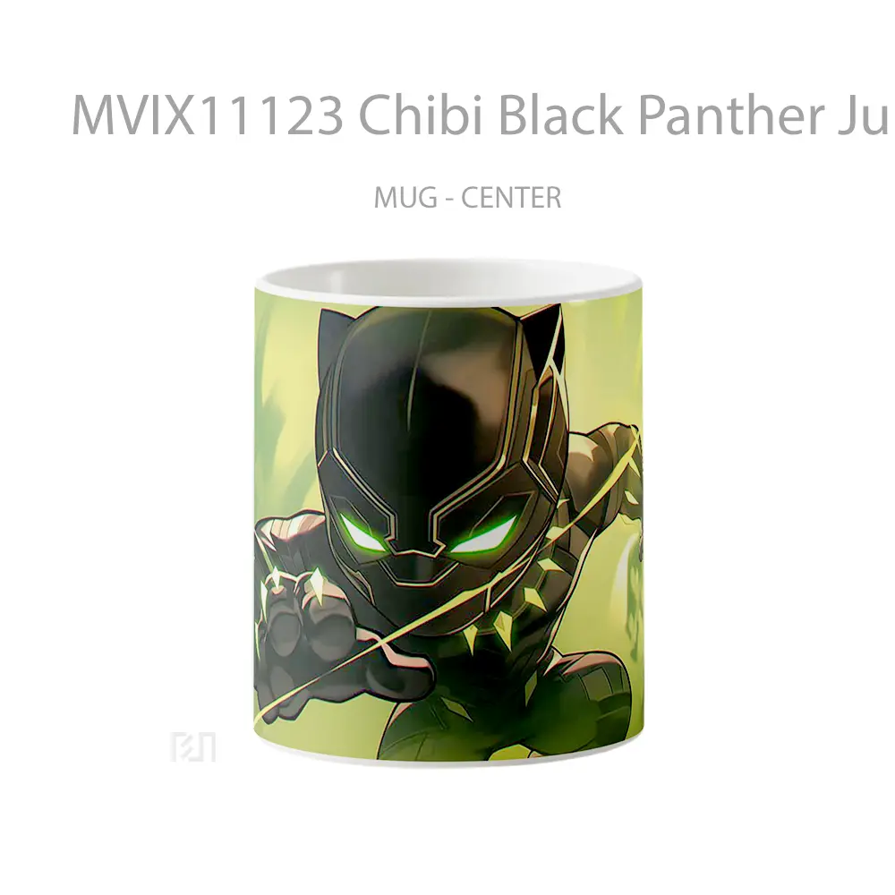Mug Chibi Black Panther Jungle Leap Koleksi Mug Limited Edition