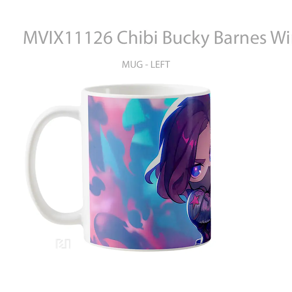 Mug Chibi Bucky Barnes Winter Soldier Gelas Keramik Desain Unik - All-side / Desain