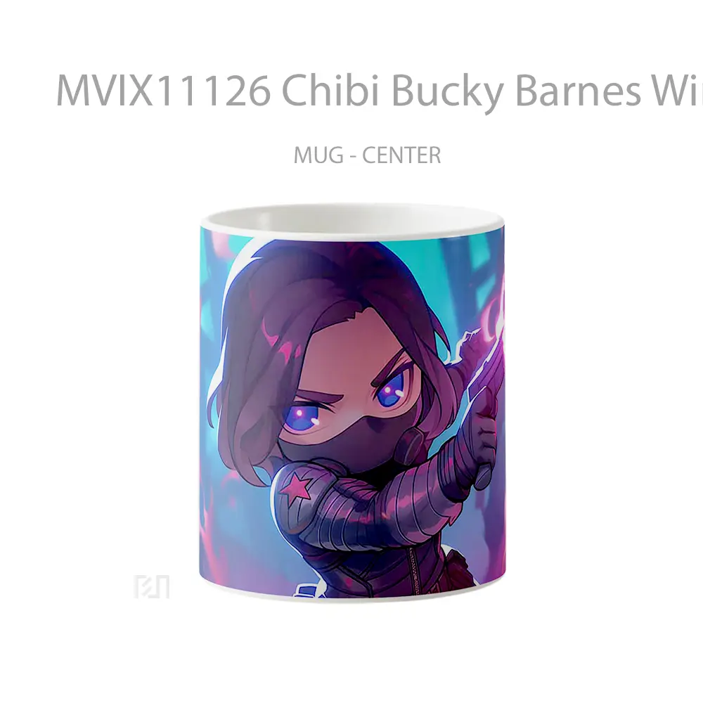 Mug Chibi Bucky Barnes Winter Soldier Gelas Keramik Desain Unik