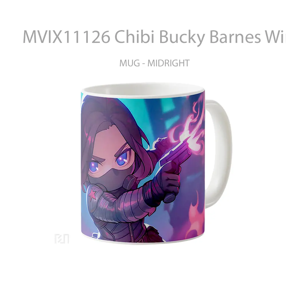 Mug Chibi Bucky Barnes Winter Soldier Gelas Keramik Desain Unik - All-side / Desain