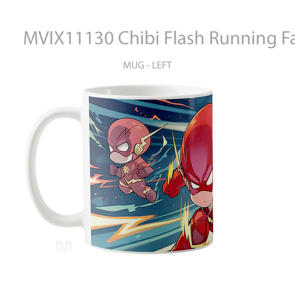 Mug Chibi Flash Running Fast Mug Aesthetic Koleksi Spesial - All-side / Desain