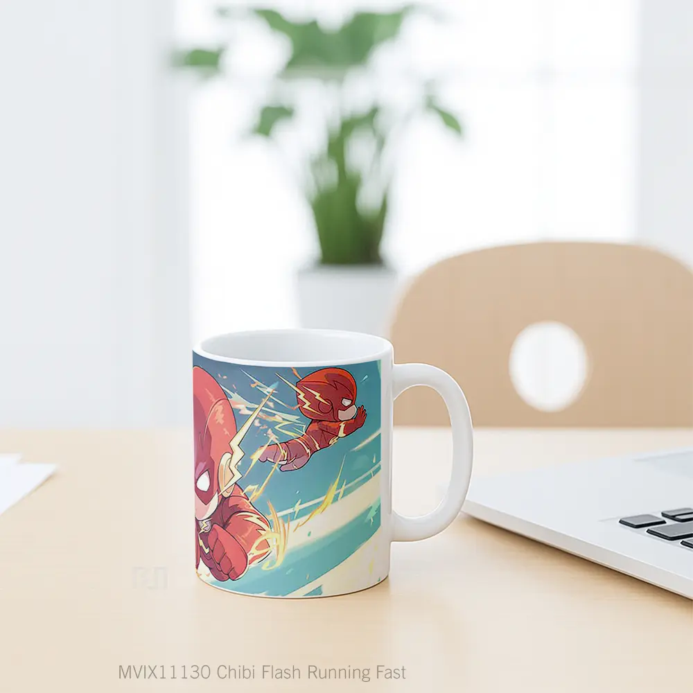 Mug Chibi Flash Running Fast Mug Aesthetic Koleksi Spesial - All-side / Desain