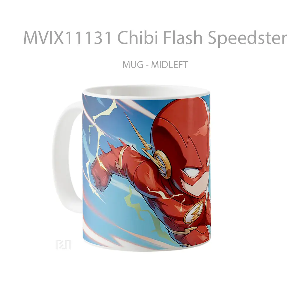 Mug Chibi Flash Speedster Hadiah Lucu dan Menarik - All-side / Desain