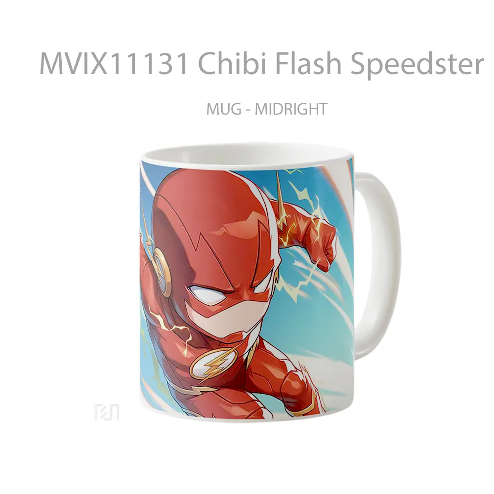Mug Chibi Flash Speedster Hadiah Lucu dan Menarik - All-side / Desain