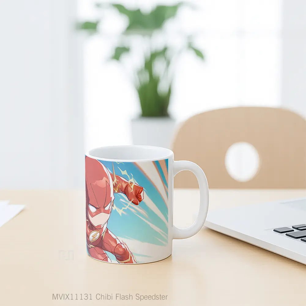 Mug Chibi Flash Speedster Hadiah Lucu dan Menarik - All-side / Desain