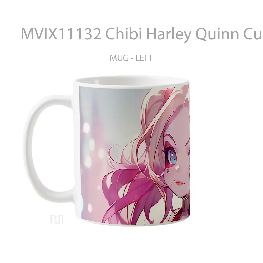 Mug Chibi Harley Quinn Cute Portrait Mug Aesthetic Koleksi Spesial - All-side / Desain