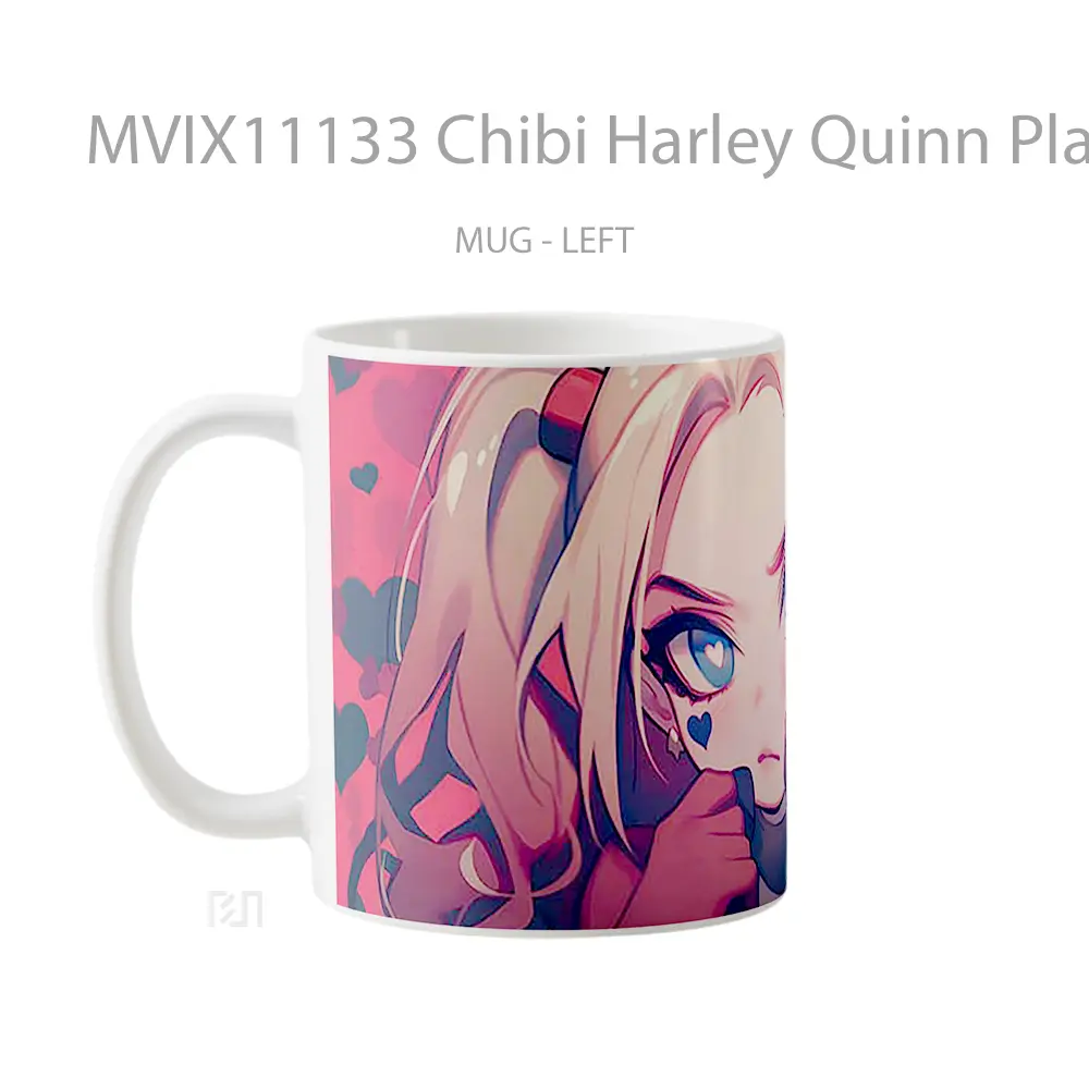 Mug Chibi Harley Quinn Playful Hadiah Lucu dan Menarik - All-side / Desain