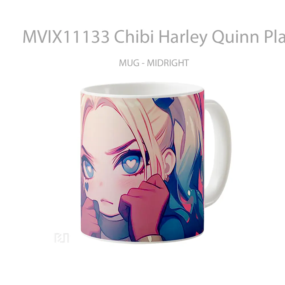 Mug Chibi Harley Quinn Playful Hadiah Lucu dan Menarik - All-side / Desain