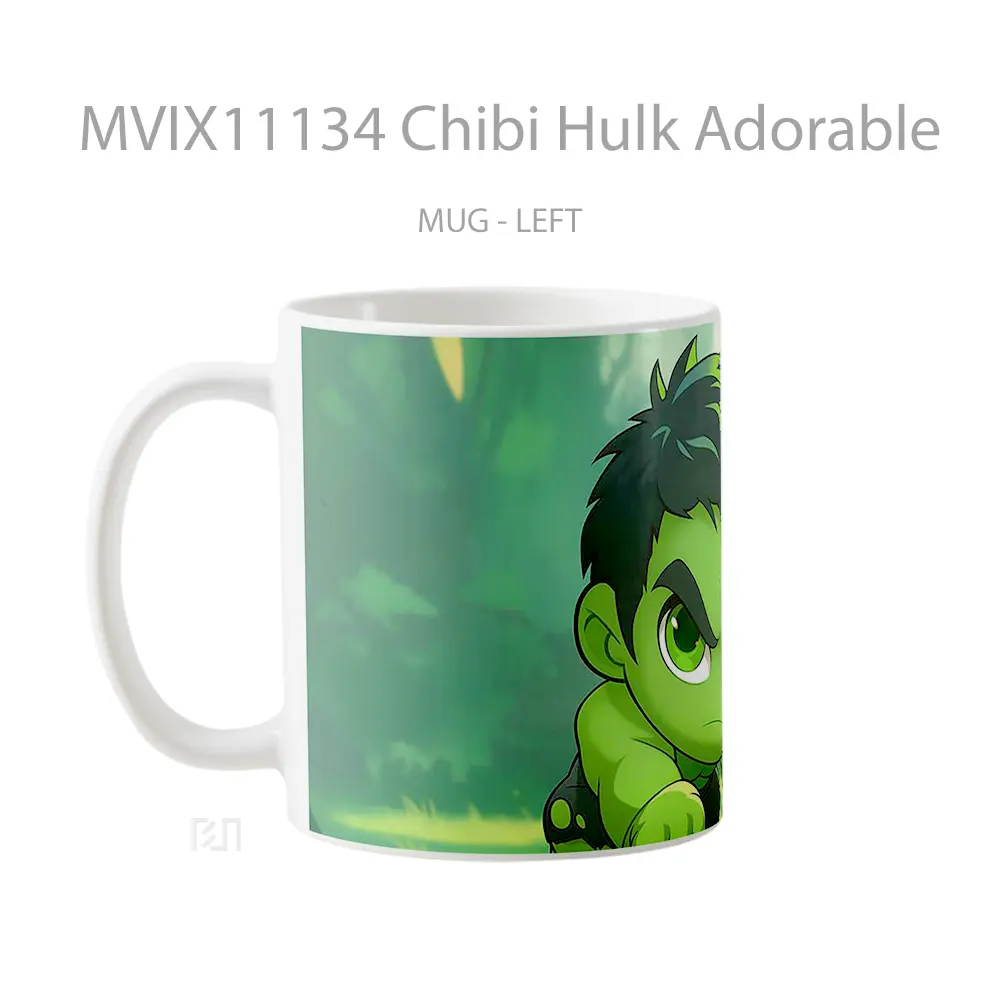 Mug Chibi Hulk Adorable Gelas Keramik Desain Unik - All-side / Desain