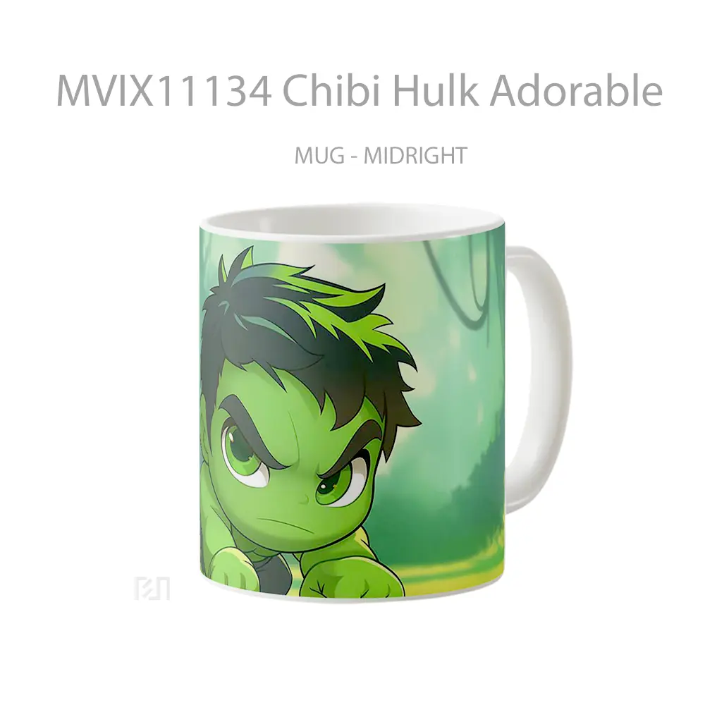 Mug Chibi Hulk Adorable Gelas Keramik Desain Unik - All-side / Desain