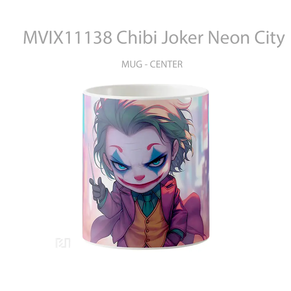 Mug Chibi Joker Neon City Koleksi Mug Film dan Komik