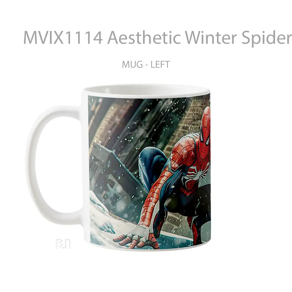 Mug Aesthetic Winter Spider Man Gelas Keramik Desain Unik - All-side / Desain