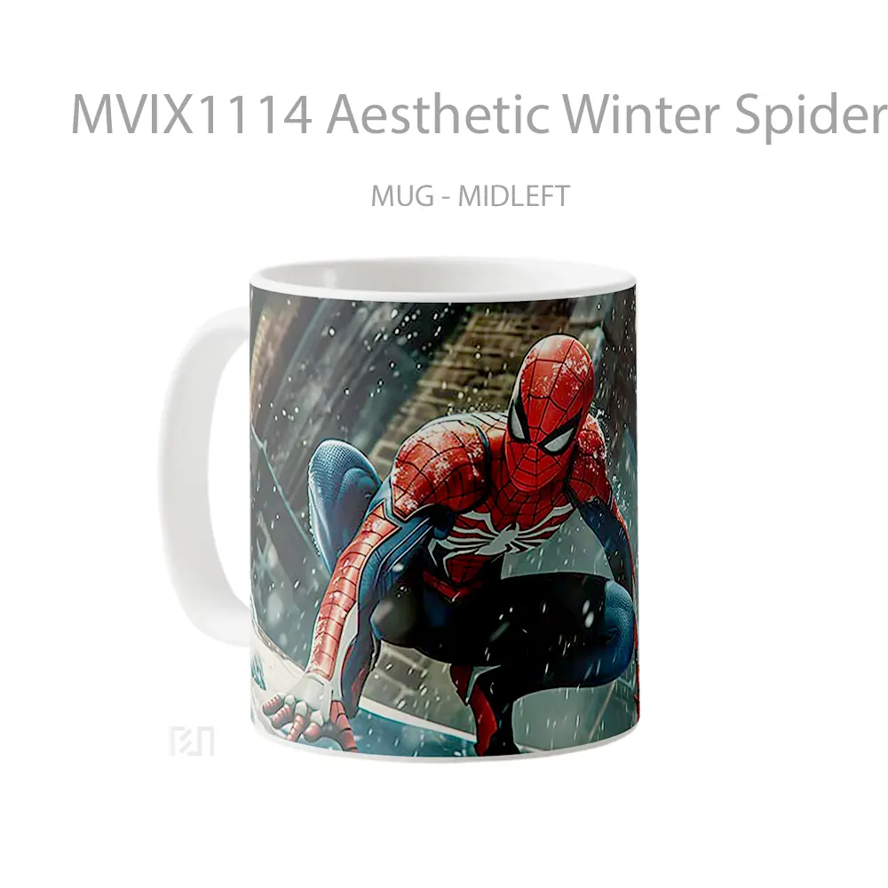 Mug Aesthetic Winter Spider Man Gelas Keramik Desain Unik - All-side / Desain
