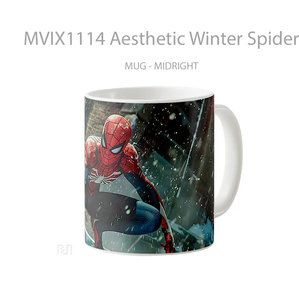 Mug Aesthetic Winter Spider Man Gelas Keramik Desain Unik - All-side / Desain
