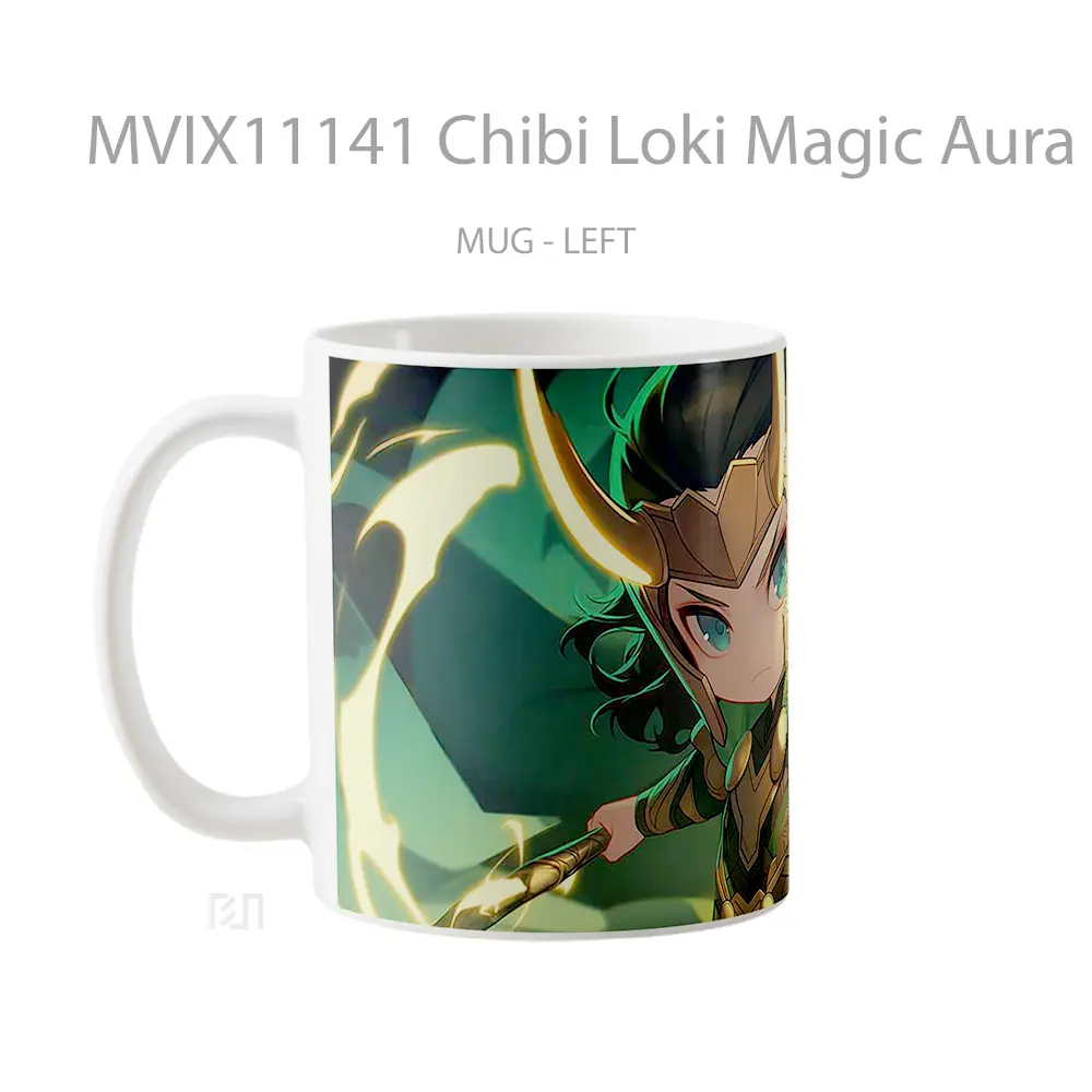 Mug Chibi Loki Magic Aura Hadiah Lucu dan Menarik - All-side / Desain